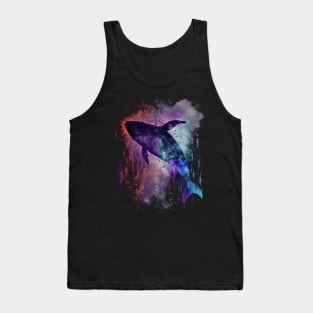 Cosmic Tie Dye Whale in Space Drip Tank Top